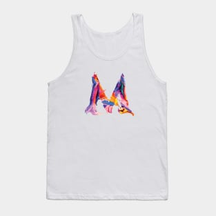 Colorful Painted Initial Letter M Tank Top